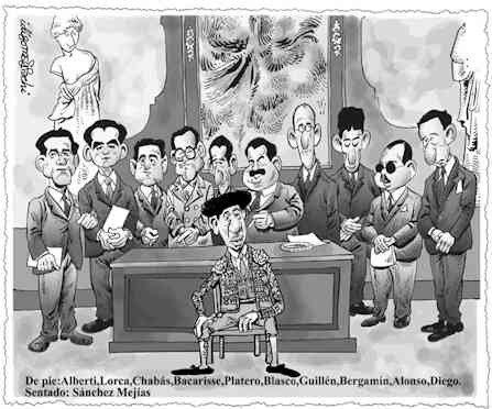 Caricatura de la Generacion del 27. Idígoras&Pachi