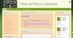 Página inicio web Clase de Física y Química