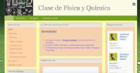 Página inicio web Clase de Física y Química