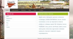 Página inicio web Departamento Edificación y Obra Civil