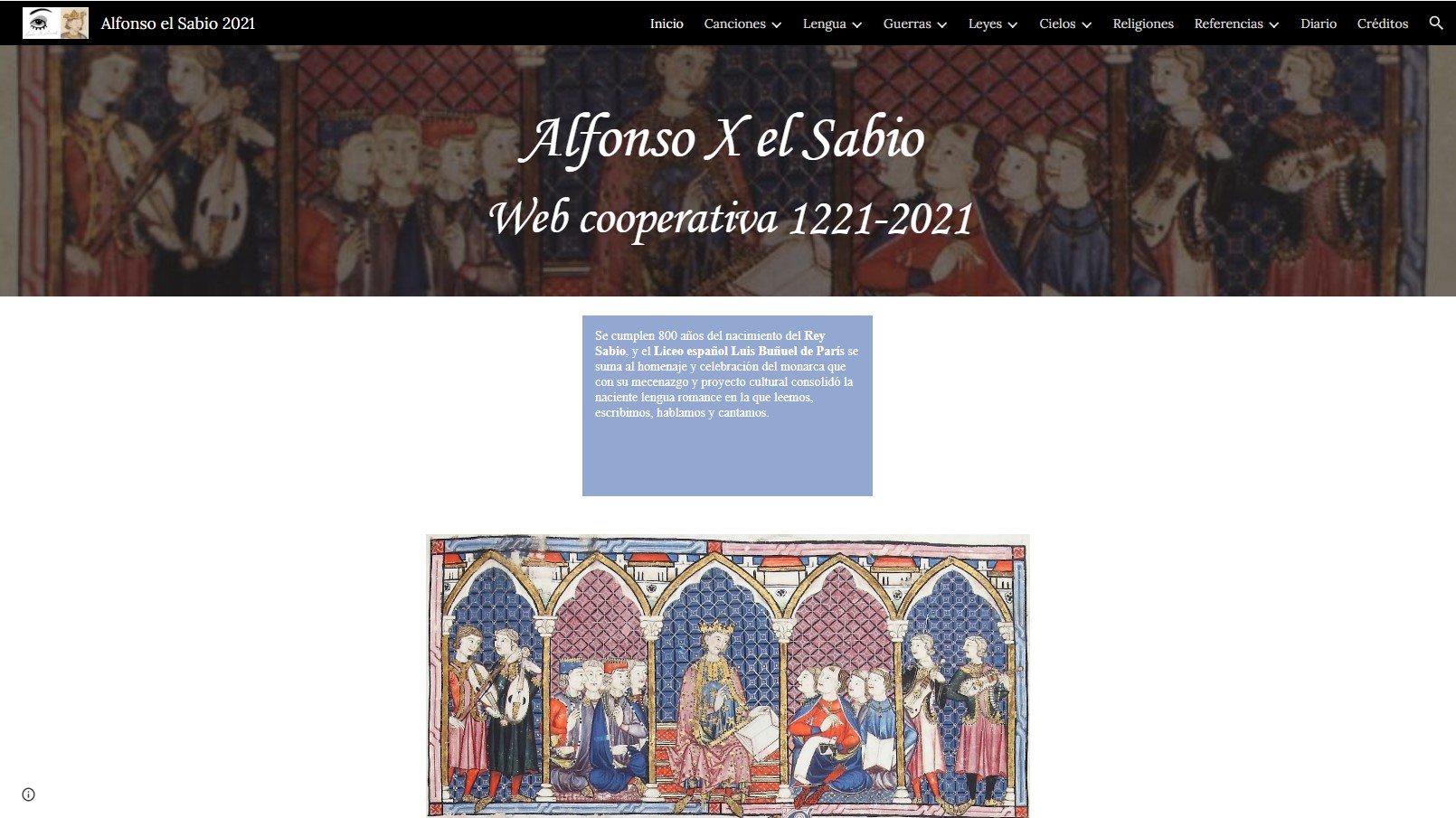 Alfonso X el Sabio. Web cooperativa 1221-2021