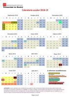 Calendario Comunidad de Madrid