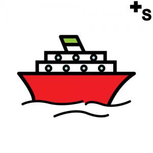 Pictograma de ARASAAC en el que se visualiza un barco.