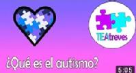 Miniatura de facebook de TEAtreves del video de ¿Qué es el autismo? Aparece un corazón formado por piezas de puzzle.