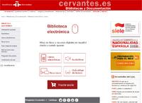 Página de inicio de la Biblioteca virtual del Instituto Cervantes
